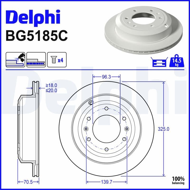 Disc frana DELPHI BG5185C