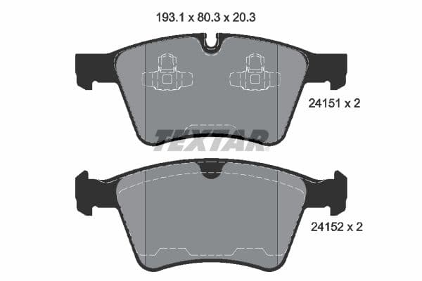 set placute frana,frana disc TEXTAR Q+ 2415101
