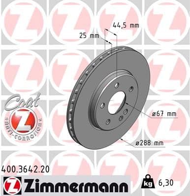 Disc frana ZIMMERMANN COAT Z 400.3642.20