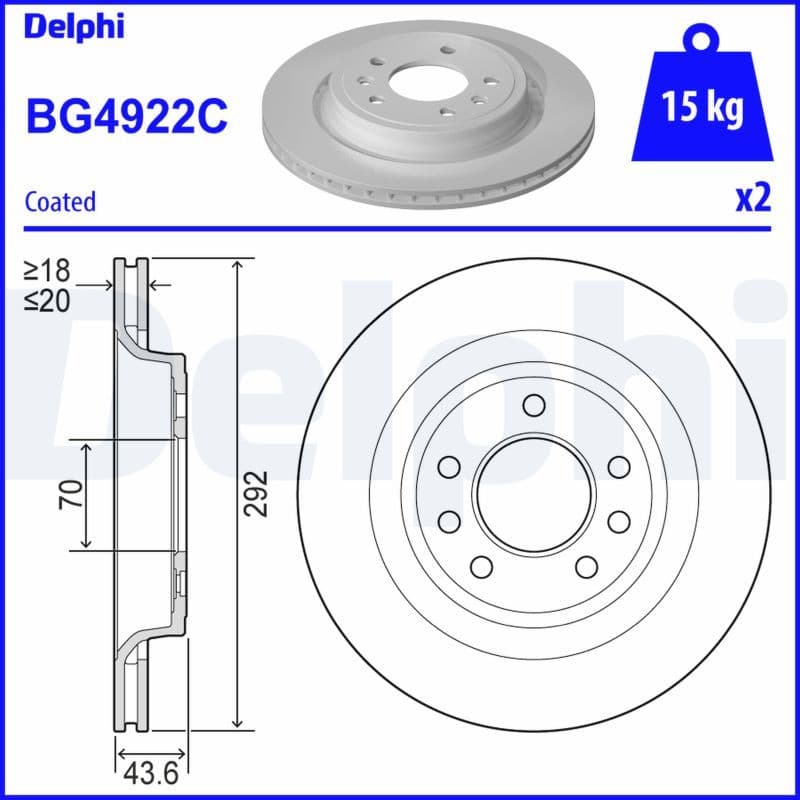 Disc frana DELPHI BG4922C