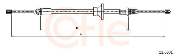 Cablu, frana de parcare COFLE 11.6801