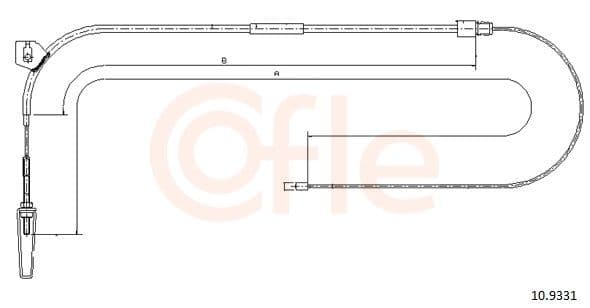 Cablu, frana de parcare COFLE 10.9331
