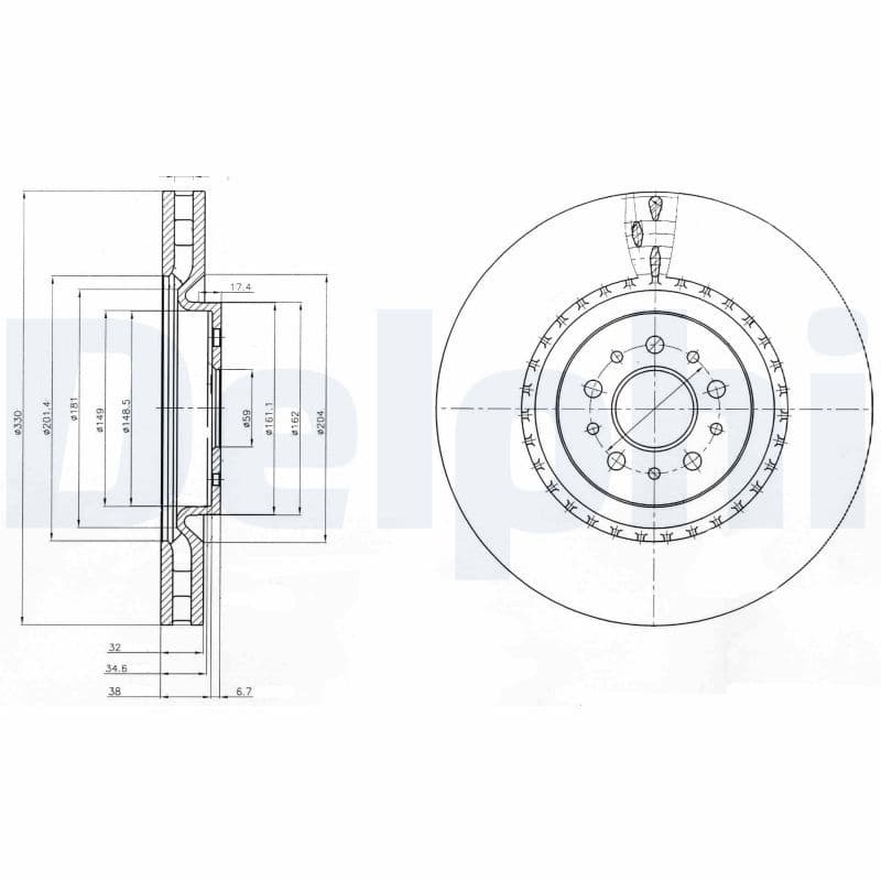 Disc frana DELPHI BG9843