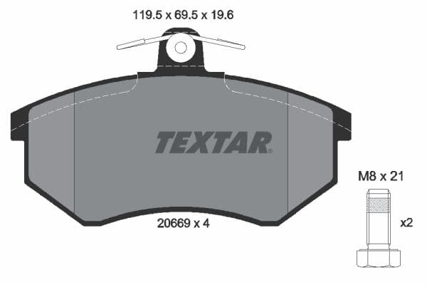 set placute frana,frana disc TEXTAR 2066921