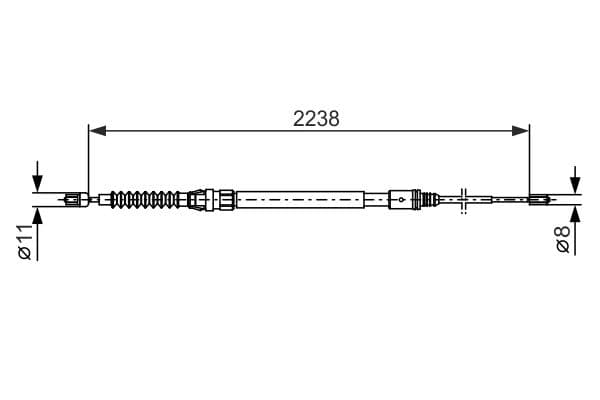 Cablu, frana de parcare BOSCH 1 987 482 373