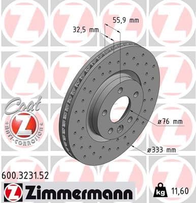 Disc frana ZIMMERMANN SPORT Z 600.3231.52