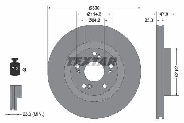 Disc frana TEXTAR PRO 92186503