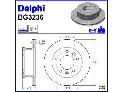Disc frana DELPHI BG3236