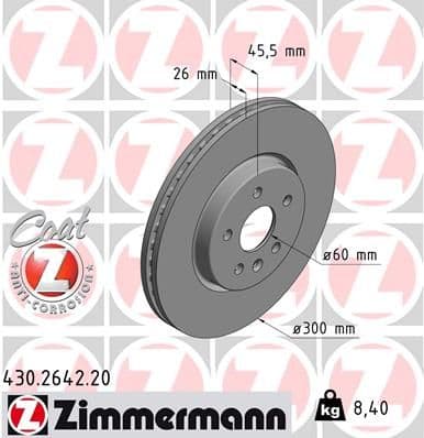 Disc frana ZIMMERMANN COAT Z 430.2642.20