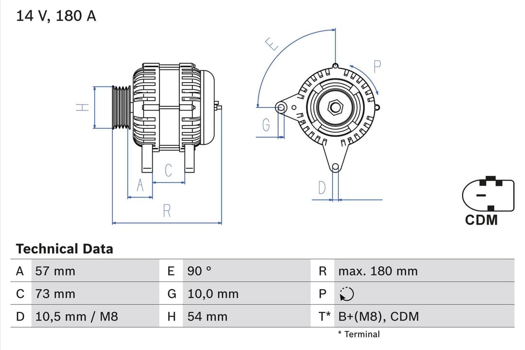 Generator / Alternator BOSCH 0 986 082 200