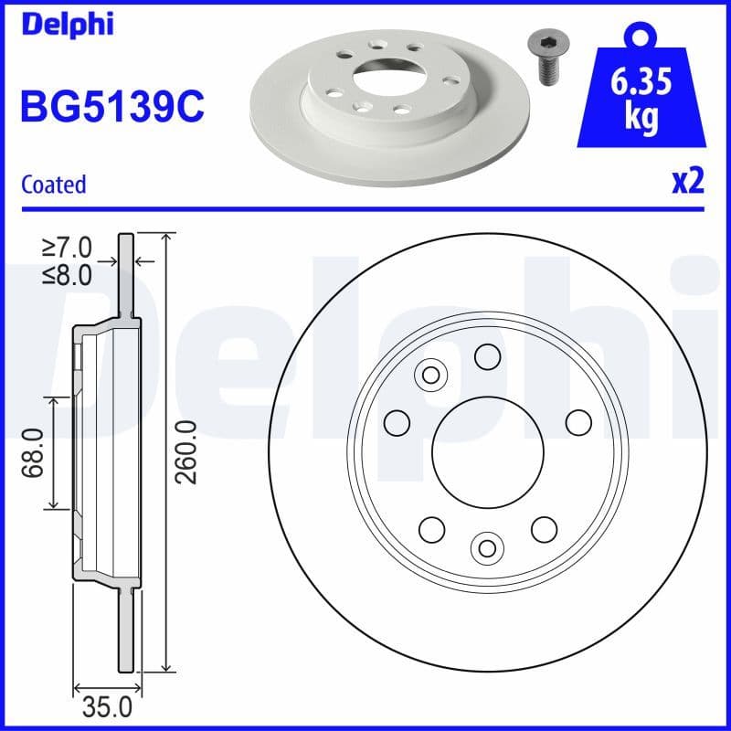Disc frana DELPHI BG5139C