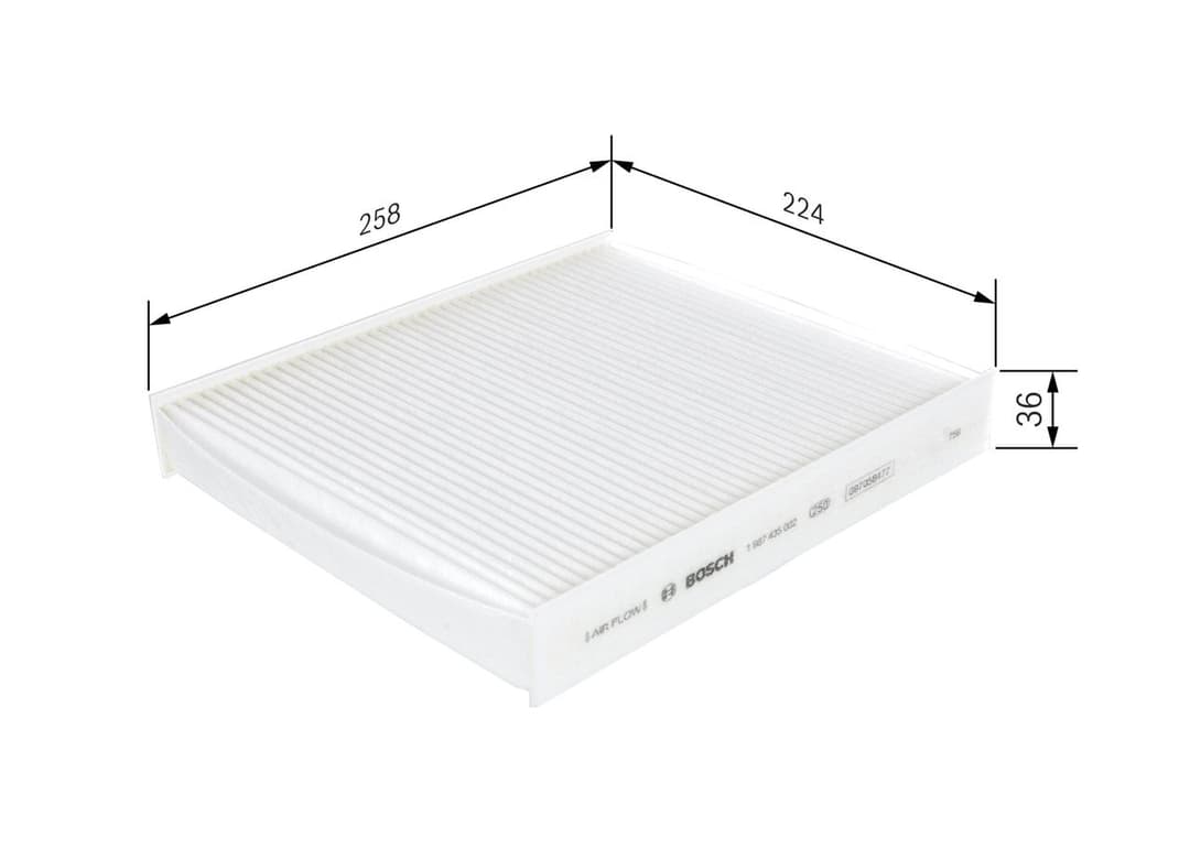 Filtru, aer habitaclu BOSCH 1 987 435 002