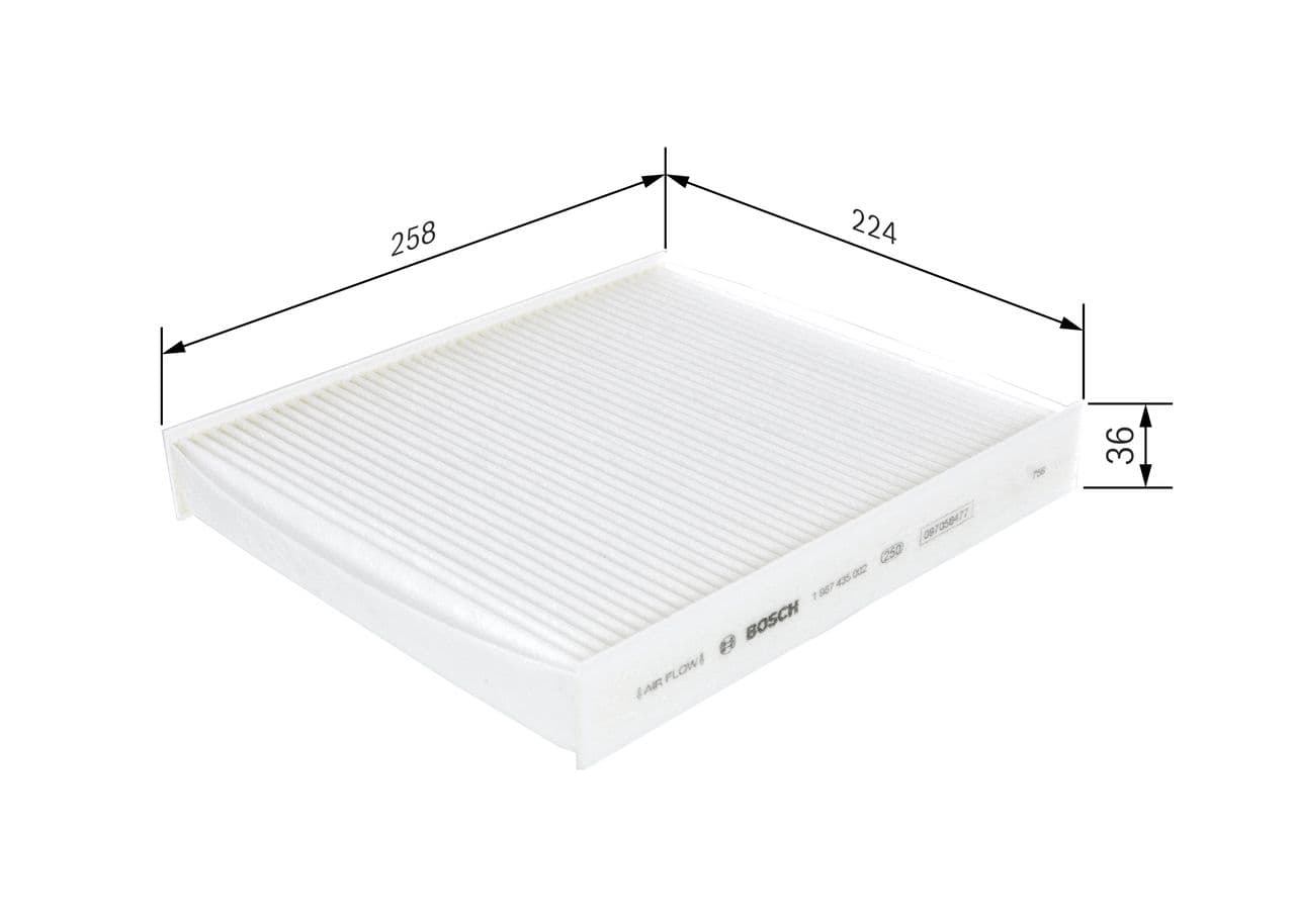 Filtru, aer habitaclu BOSCH 1 987 435 002