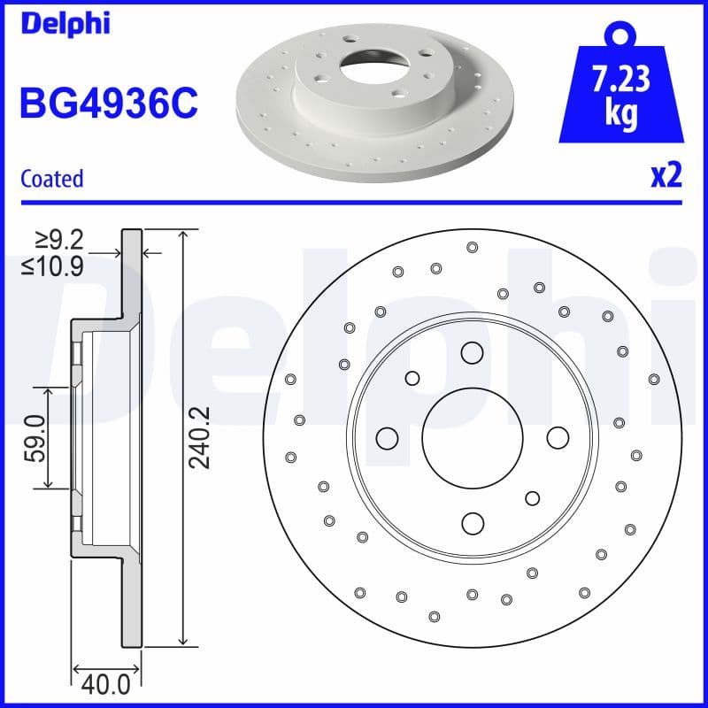 Disc frana DELPHI BG4936C