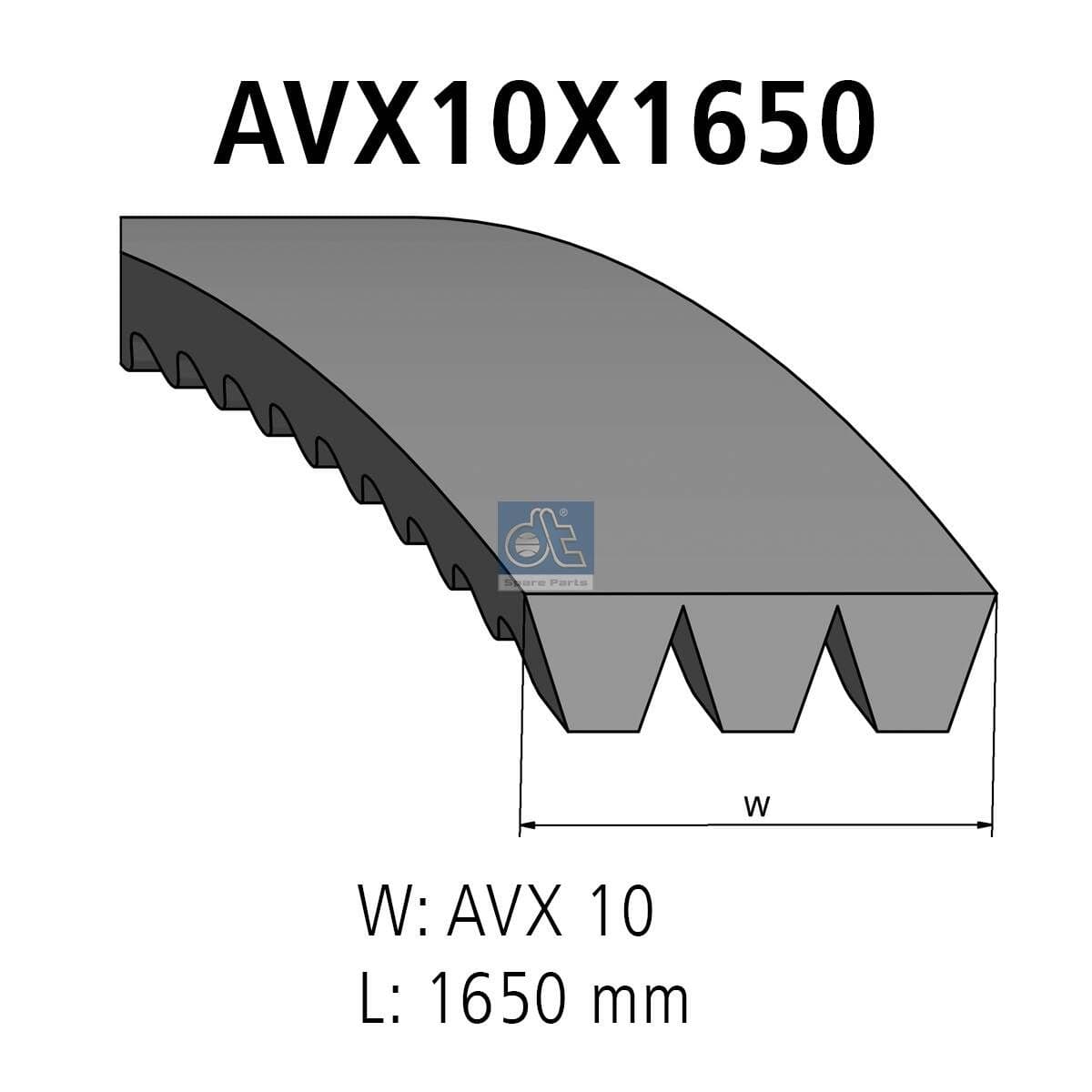 Set curea trapezoidala DT Spare Parts 3.34438