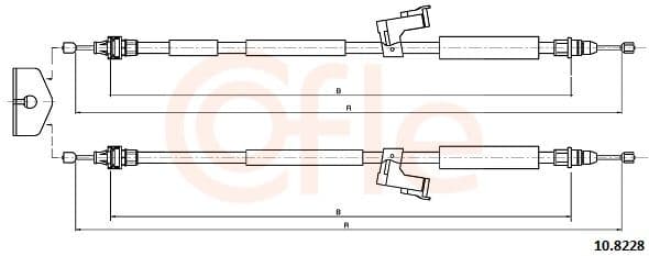 Cablu, frana de parcare COFLE 10.8228