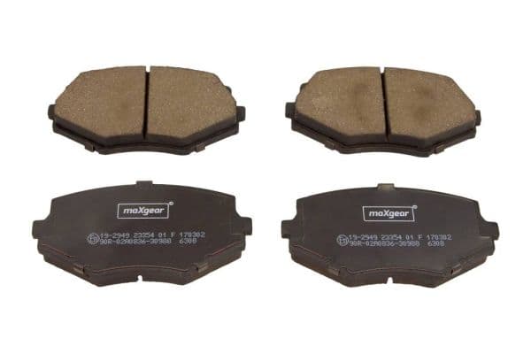 set placute frana,frana disc MAXGEAR 19-2949