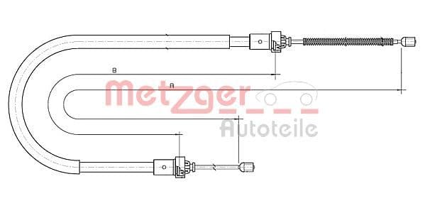 Cablu, frana de parcare METZGER 10.6893