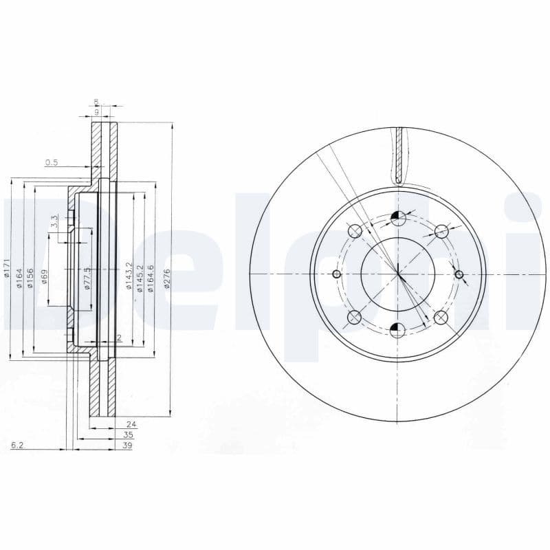 Disc frana DELPHI BG3810