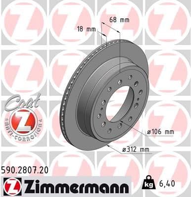 Disc frana ZIMMERMANN COAT Z 590.2807.20