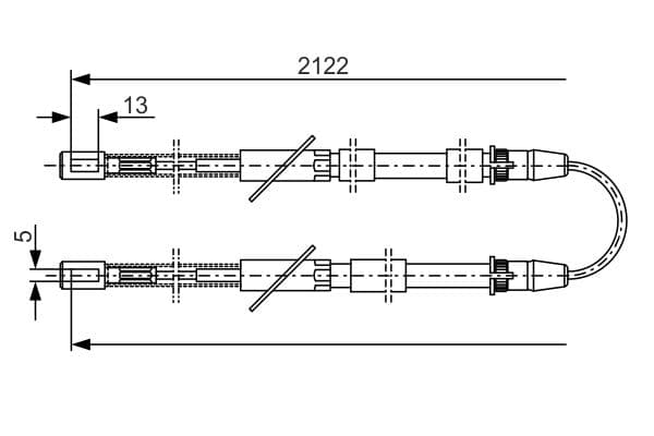 Cablu, frana de parcare BOSCH 1 987 482 010