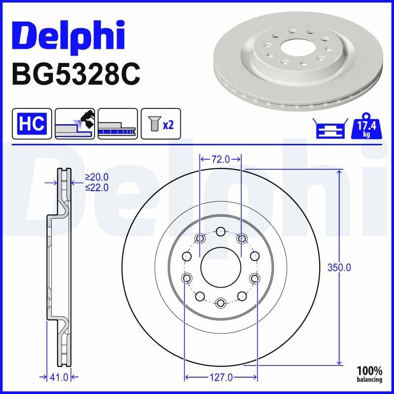 Disc frana DELPHI BG5328C
