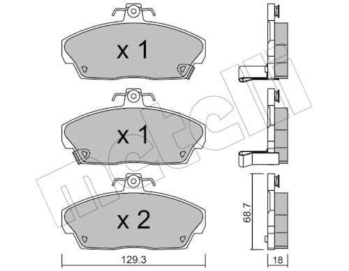 set placute frana,frana disc METELLI 22-0174-0