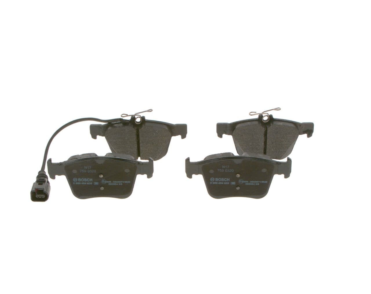 set placute frana,frana disc BOSCH 0 986 494 835