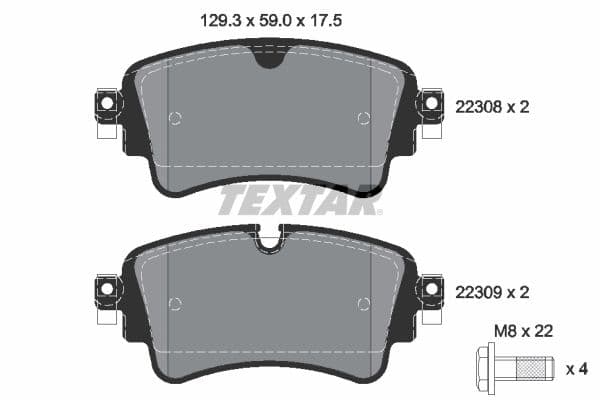set placute frana,frana disc TEXTAR Q+ 2230801