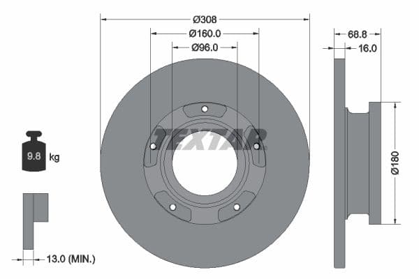 Disc frana TEXTAR PRO 92273903