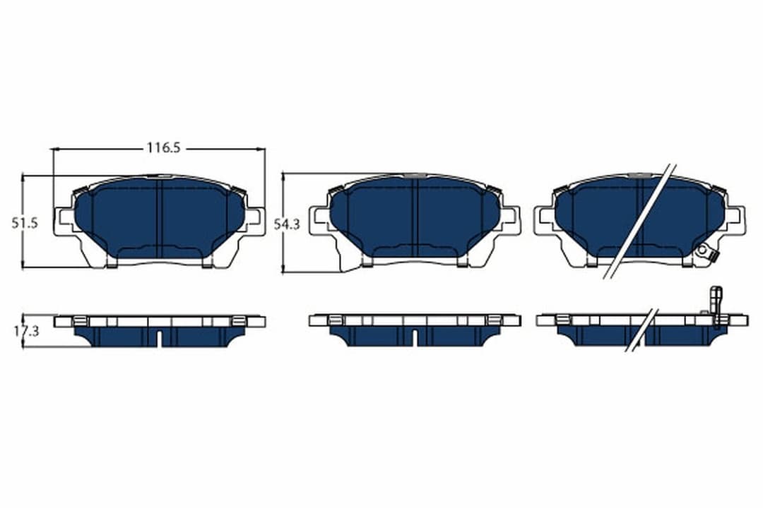 set placute frana,frana disc TRW ELECTRIC BLUE GDB3317BTE