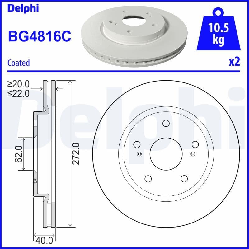 Disc frana DELPHI BG4816C