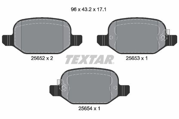 set placute frana,frana disc TEXTAR Q+ 2565201