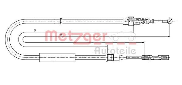 Cablu, frana de parcare METZGER 10.7512