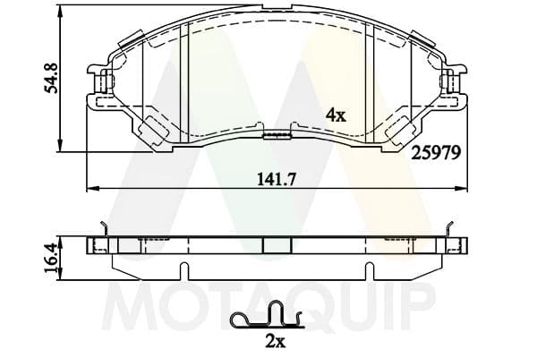 set placute frana,frana disc MOTAQUIP LVXL1805