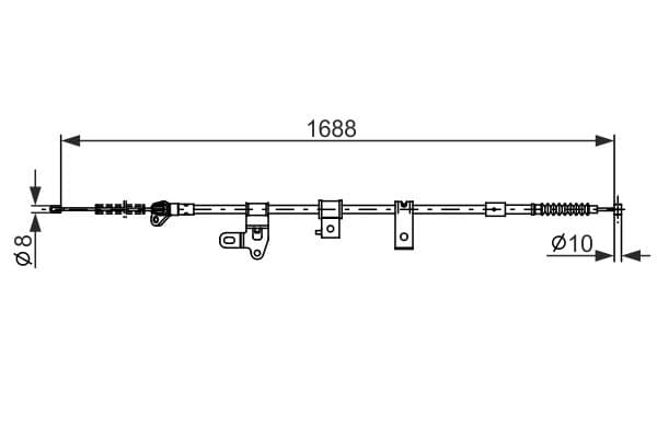 Cablu, frana de parcare BOSCH 1 987 482 306