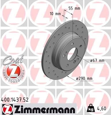 Disc frana ZIMMERMANN 400.1437.52