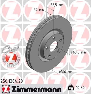 Disc frana ZIMMERMANN COAT Z 250.1384.20