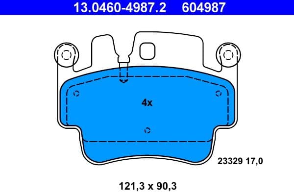 set placute frana,frana disc ATE 13.0460-4987.2