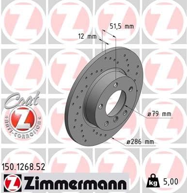 Disc frana ZIMMERMANN SPORT Z 150.1268.52