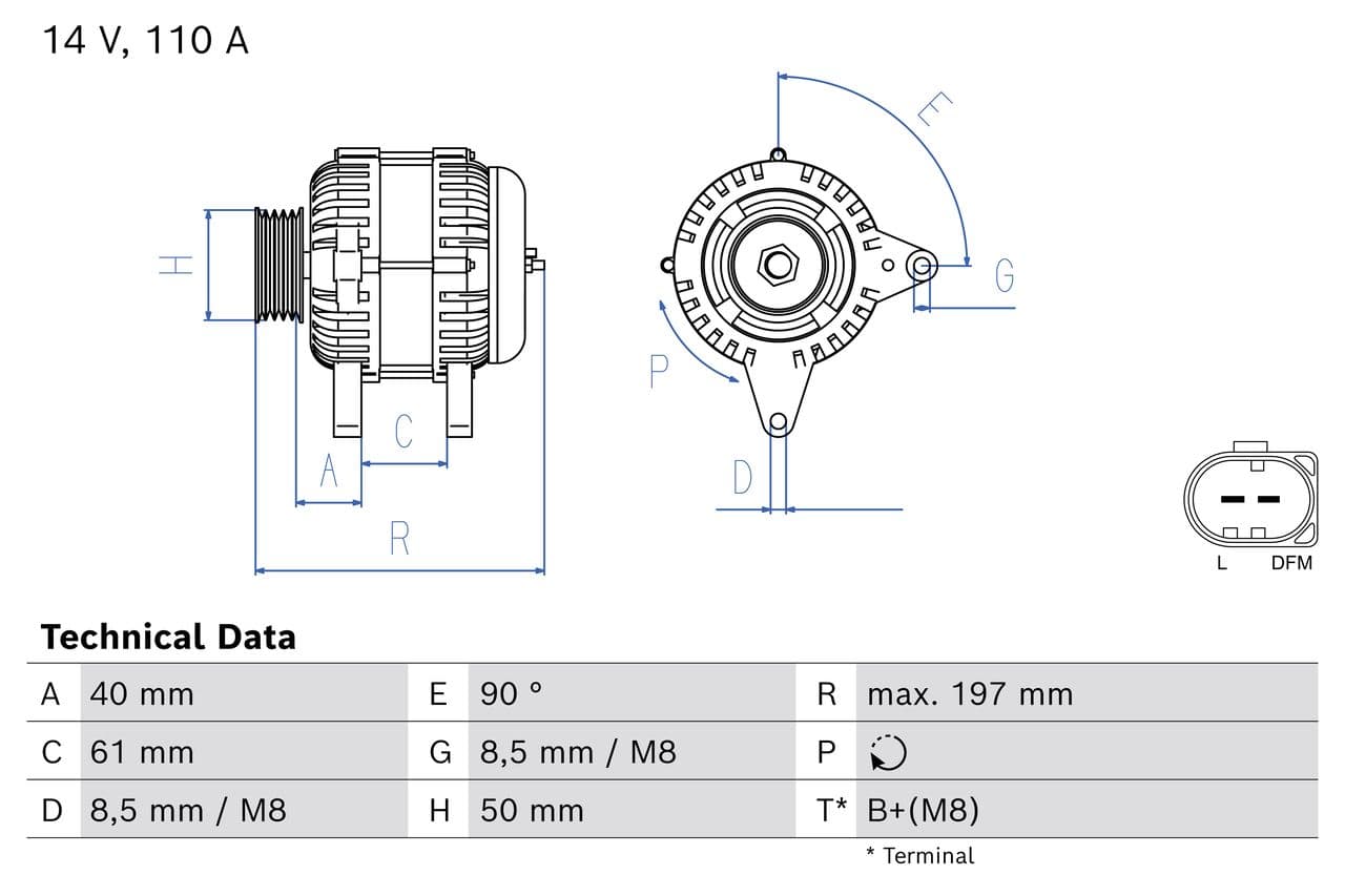 Generator / Alternator BOSCH 0 986 084 810