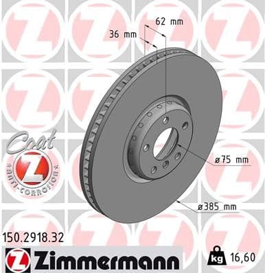 Disc frana ZIMMERMANN FORMULA F 150.2918.32