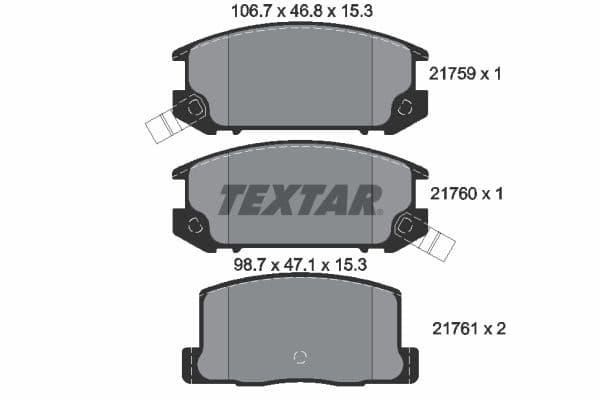 set placute frana,frana disc TEXTAR 2175901