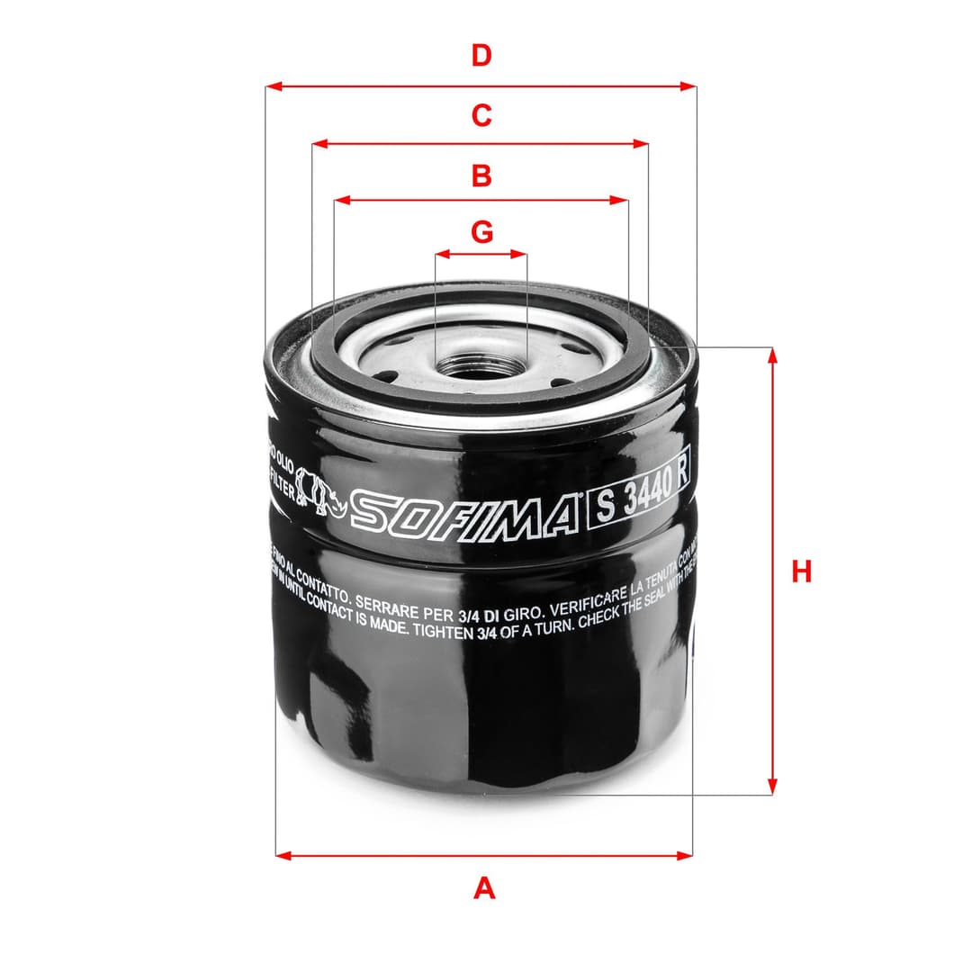 Filtru ulei SOFIMA S 3440 R