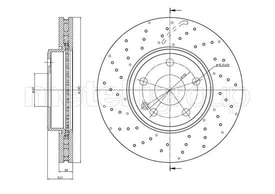 Disc frana METELLI 23-1489FC