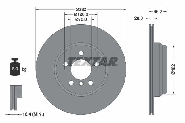 Disc frana TEXTAR PRO 92241903