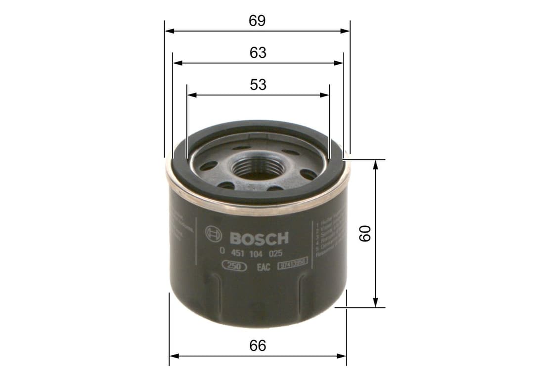 Filtru ulei BOSCH 0 451 104 025