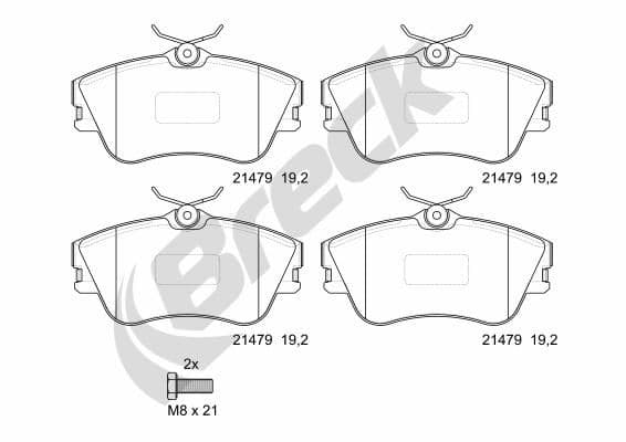 set placute frana,frana disc BRECK 21479 00 703 00