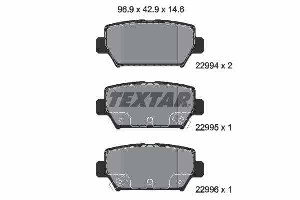 set placute frana,frana disc TEXTAR Q+ 2299401
