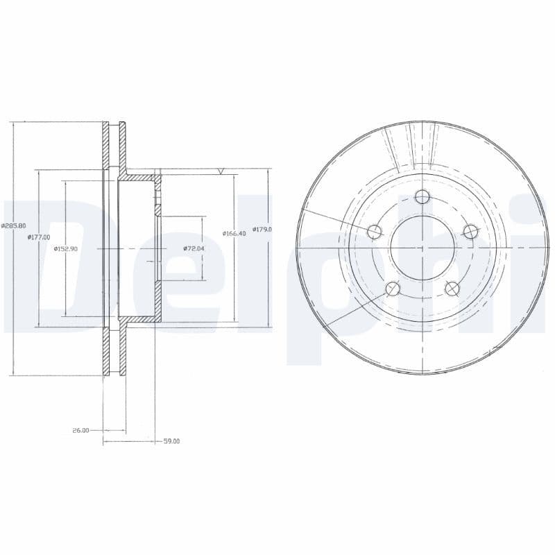 Disc frana DELPHI BG3546